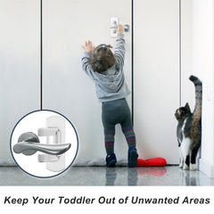 Matenf adhesive base on door demonstrates easy drill-free installation.