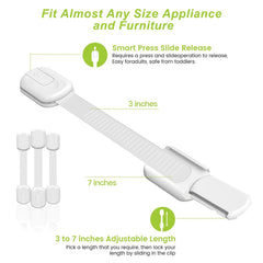 Matenf 4-Pack Child Proof Cabinet Locks — No-Drill, ABS Safety for Drawers & Fridges