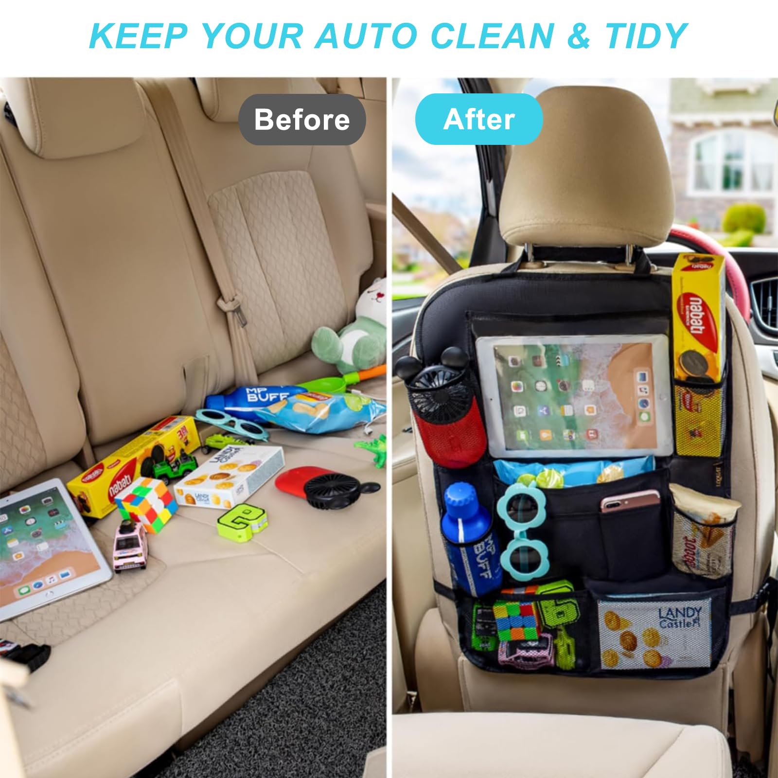 Matenf back-seat tablet holder 10-inch keeps kids entertained on long drives