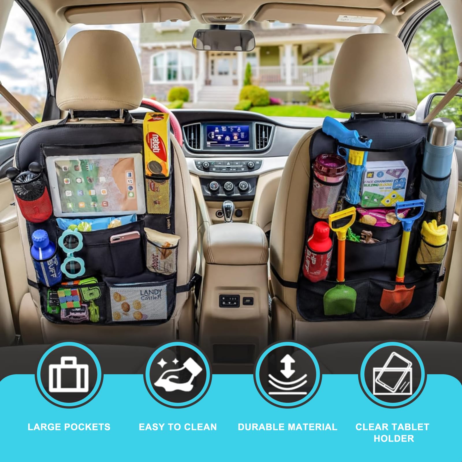Matenf kick mats protector shields seats from muddy feet and spills