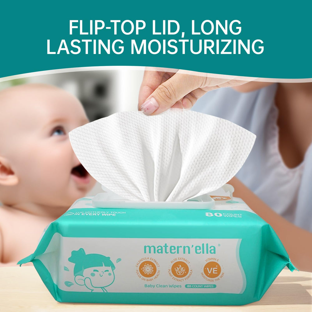 Maternella moisturizing formula with aloe vera, calendula, and vitamin E.