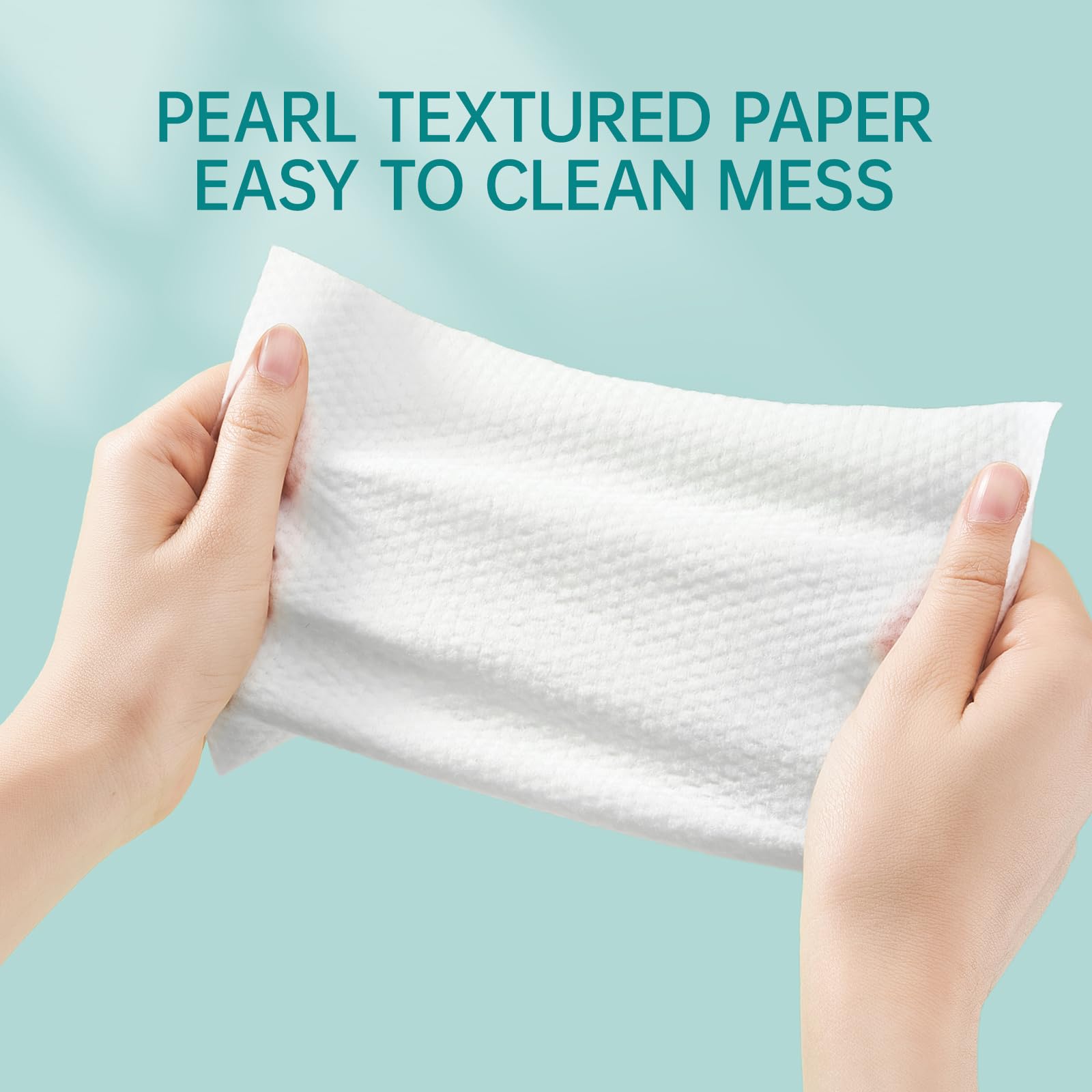 Maternella pearl-pattern wipes offer gentle cleaning with a soft texture.