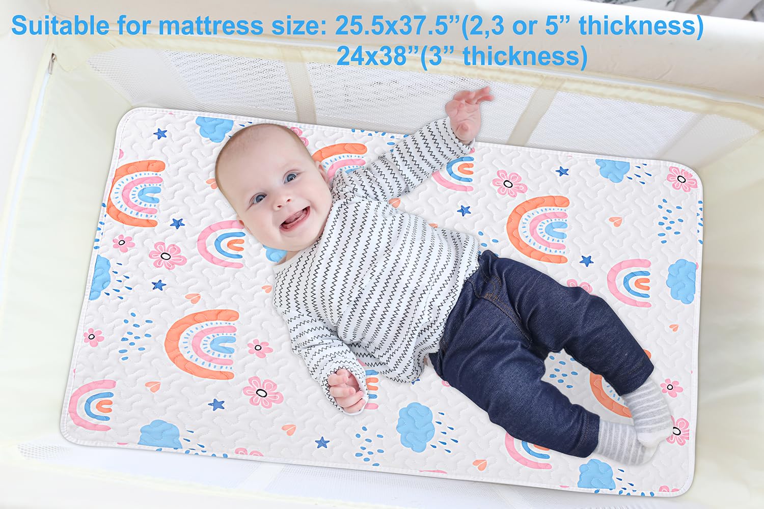 MatLeya anti-slip bottom keeps the sheet in place during use
