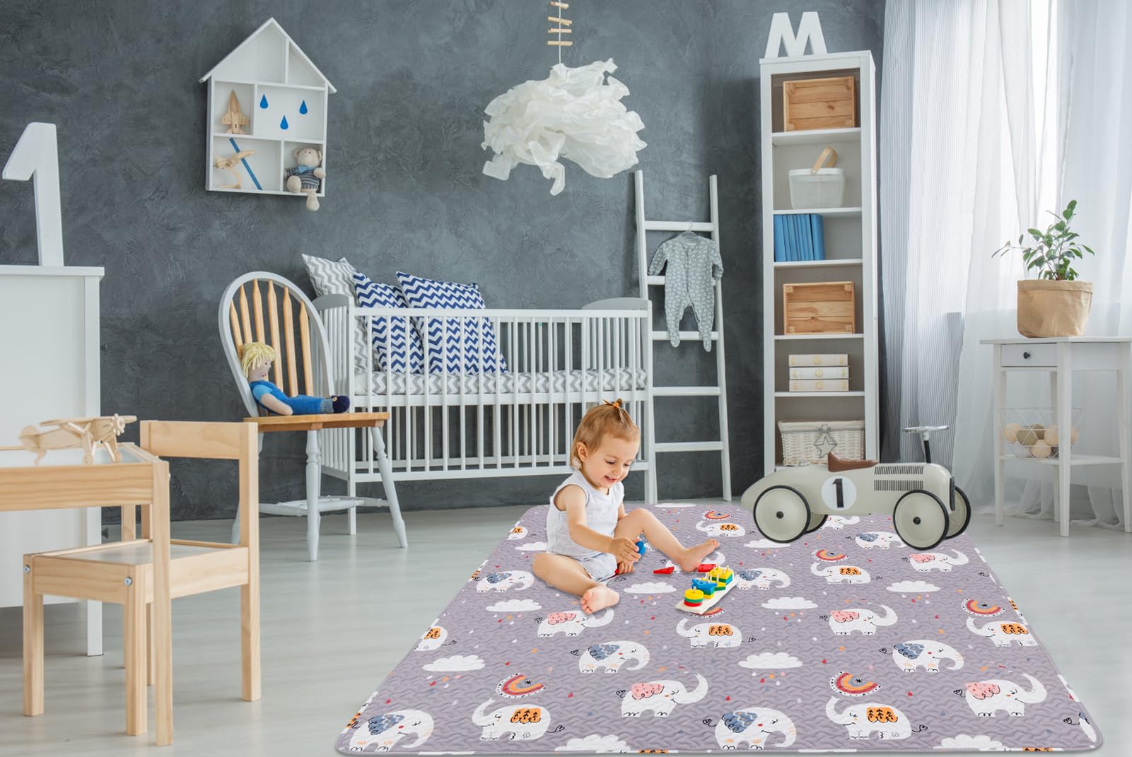 MatLeya durable play yard mat for babies and toddlers.
