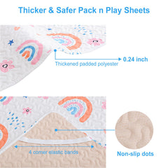 MatLeya fitted pack n play sheet with elastic corners for secure fit