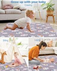 MatLeya machine-washable baby mat simplifies cleanup after play.