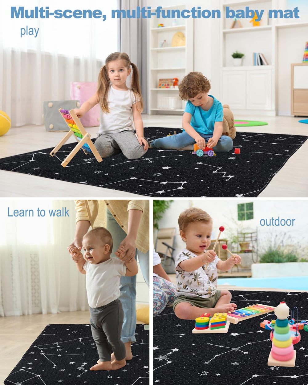 MatLeya machine-washable surface for easy cleaning after play.