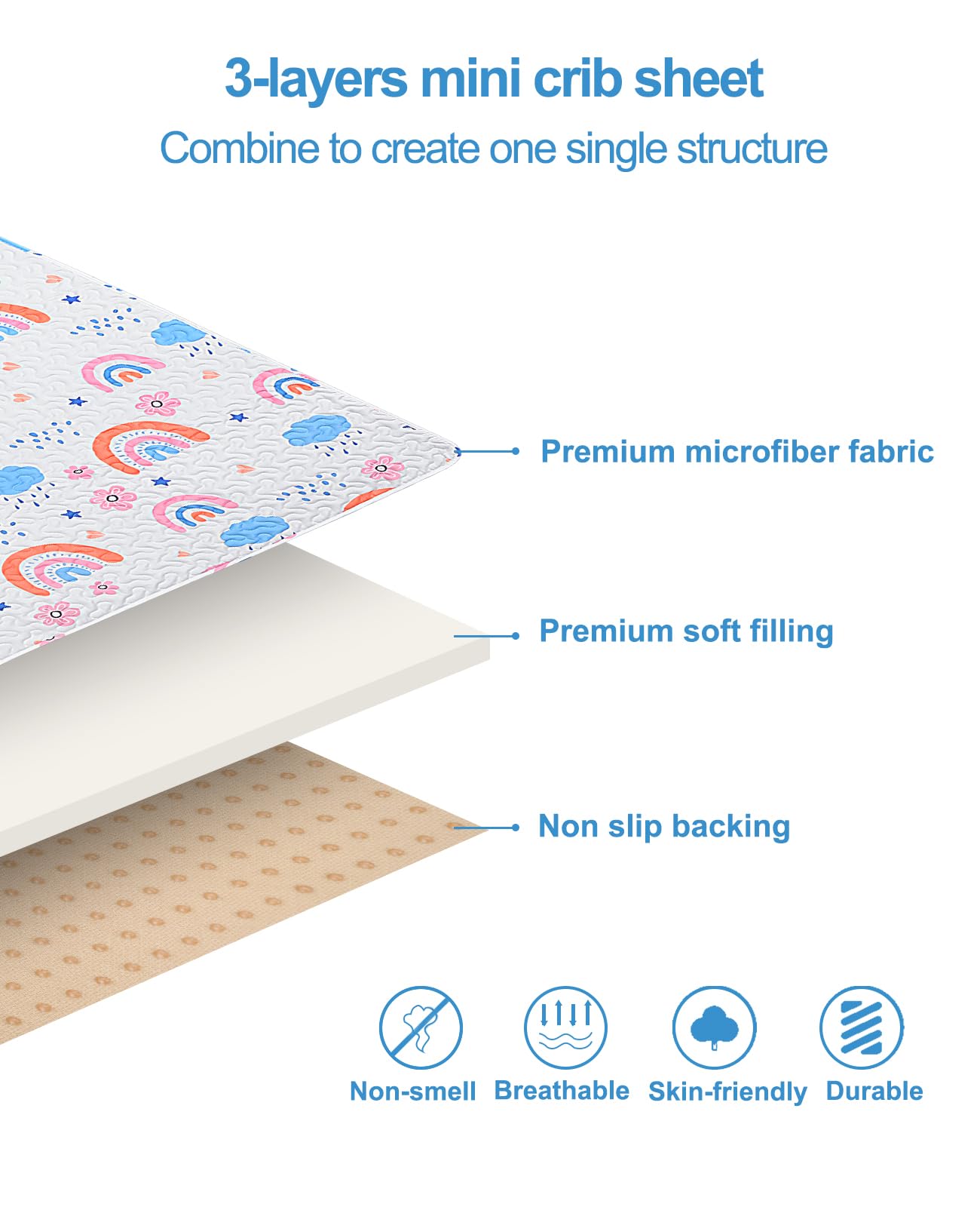 MatLeya microfiber top quilted cover delivers quiet cushioning