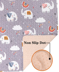 MatLeya playmat with non-slip silicone dots keeps mat in place for safe play.