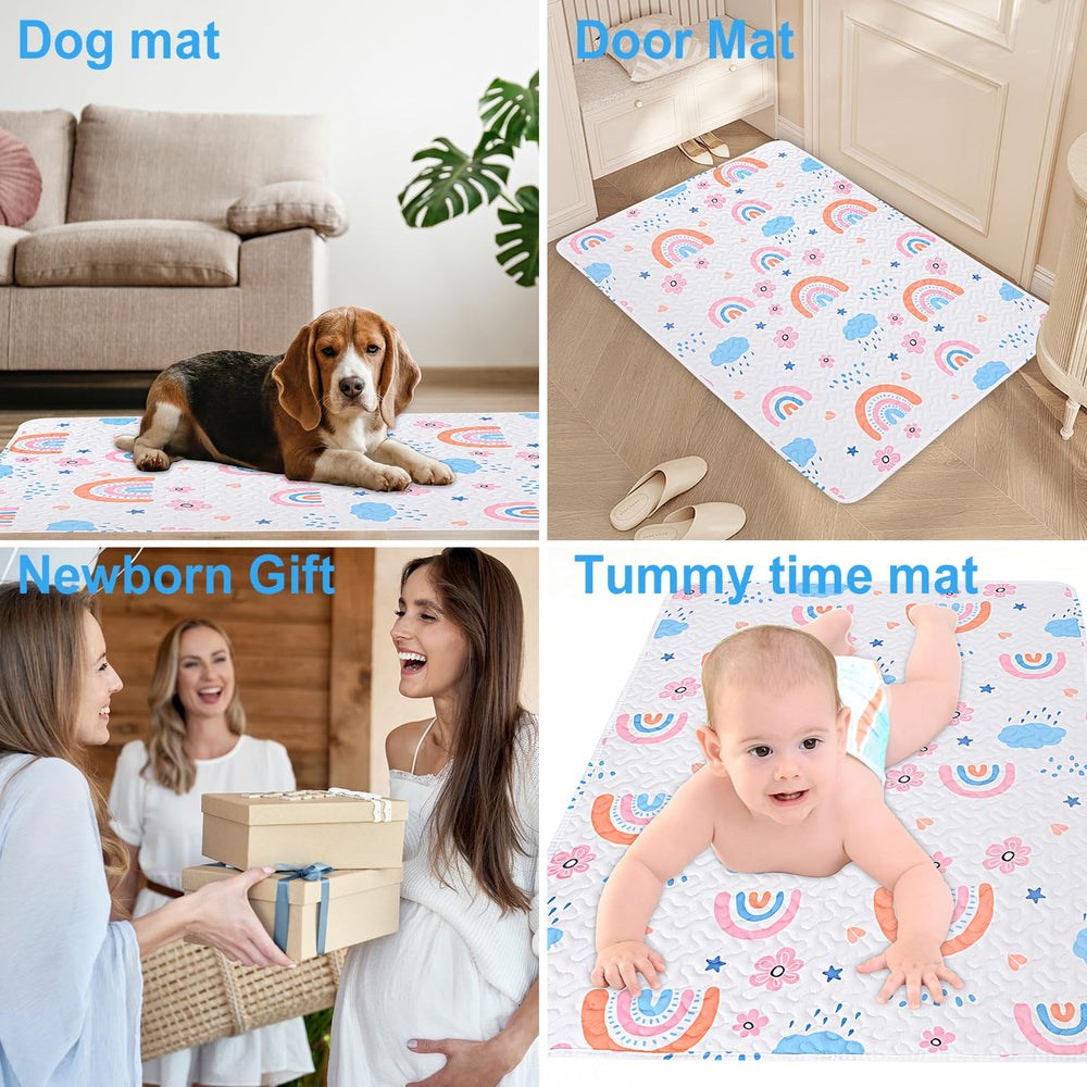 MatLeya padded playpen mat suitable for tummy time or travel