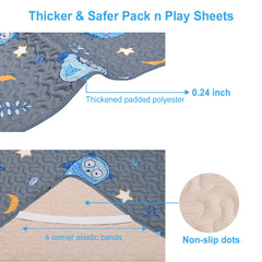 MatLeya Pack n Play Sheet fabric detail shows soft microfiber quilted top