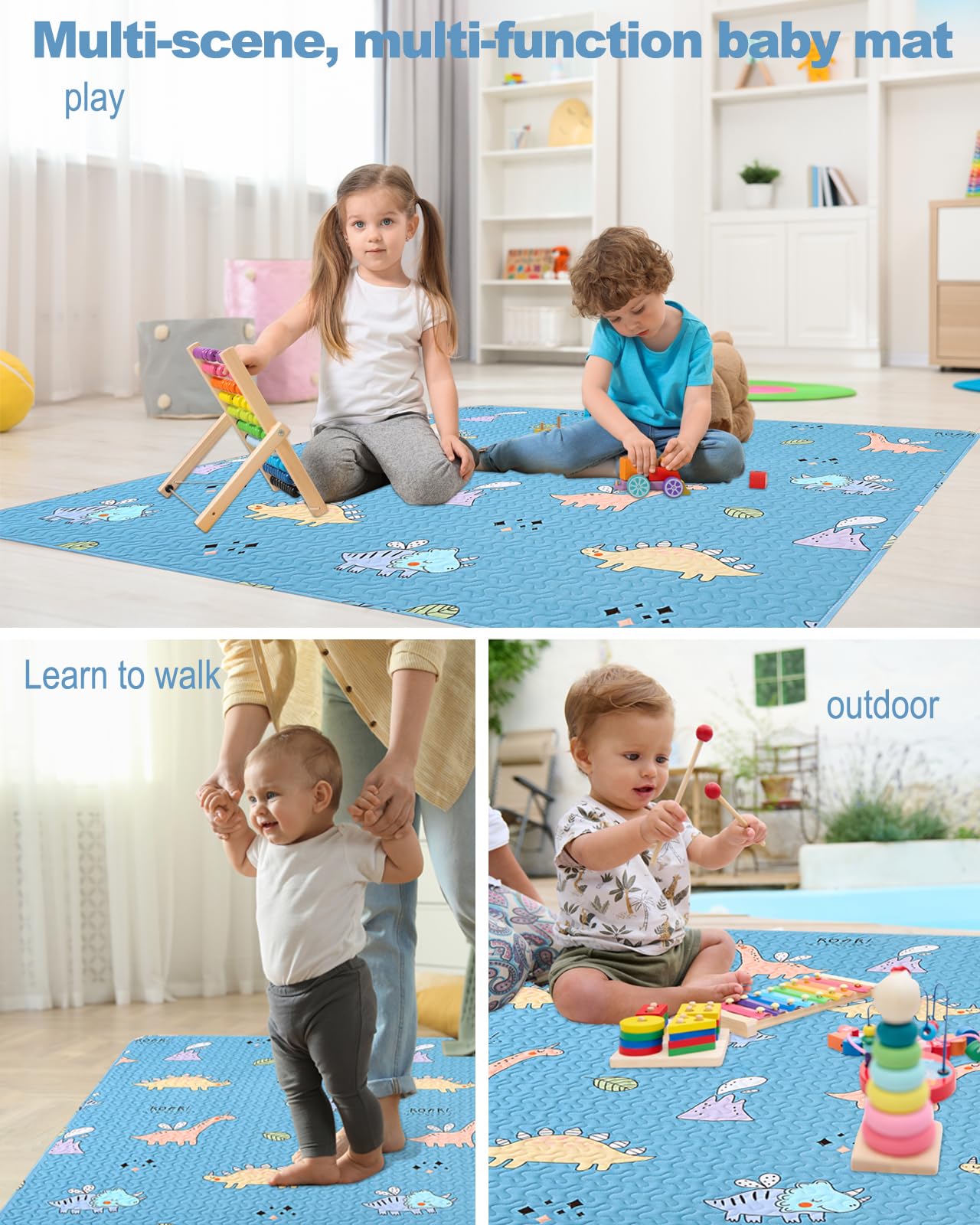 MatLeya travel-friendly baby mat is convenient for on-the-go use.