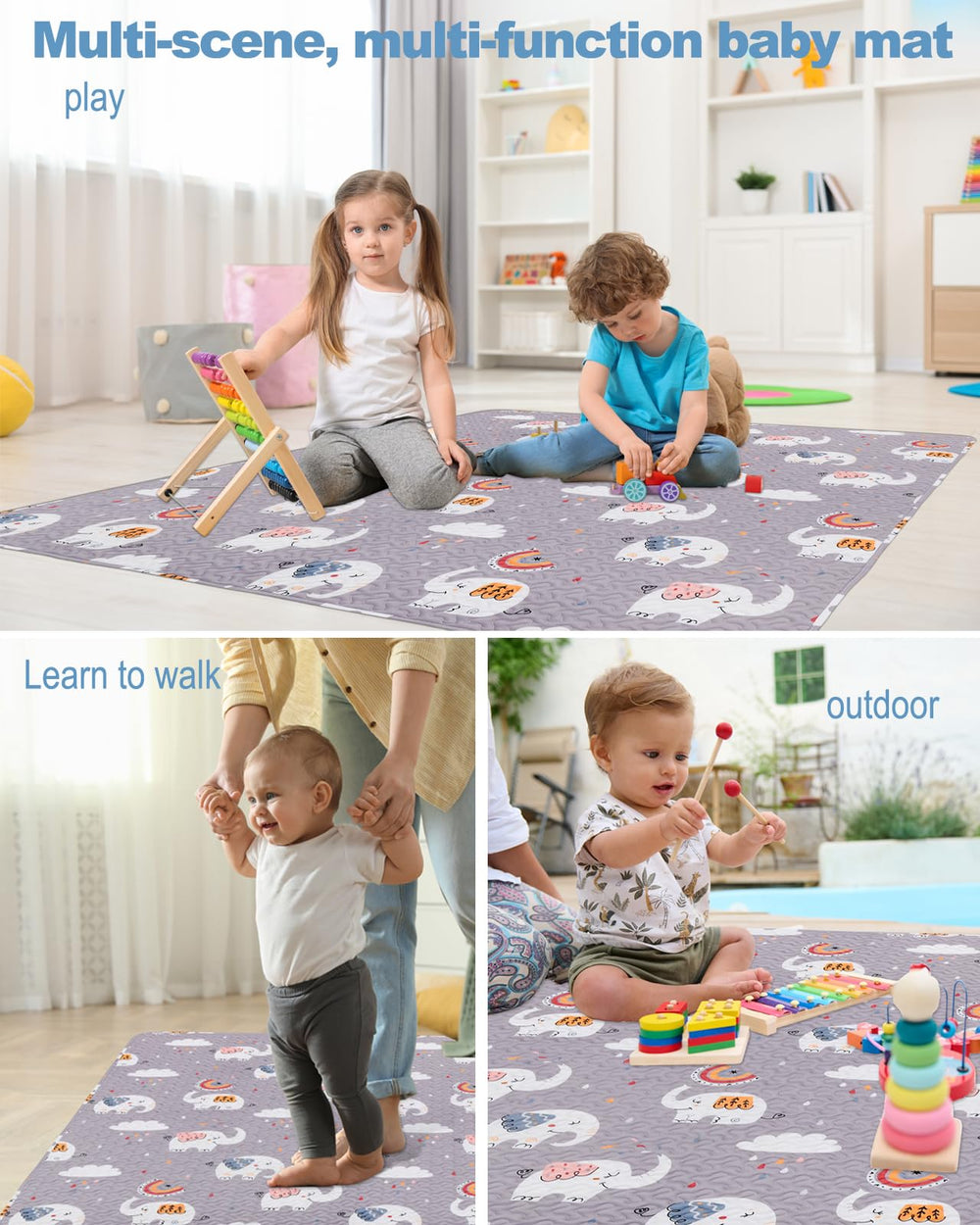 MatLeya tummy time setup supports safe exploration on hard floors.