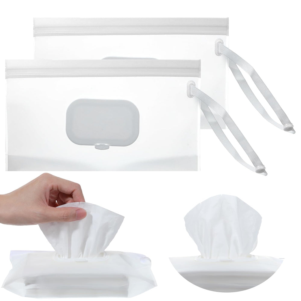 Matwsec travel wipe case with a clear window showing wipes inside for quick access.