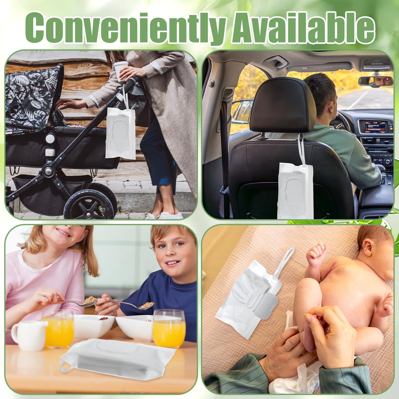 Matwsec waterproof wipe holder protects contents during travel or outings.