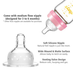 Matyz bottle shown with boiling water sterilization for safe prep.