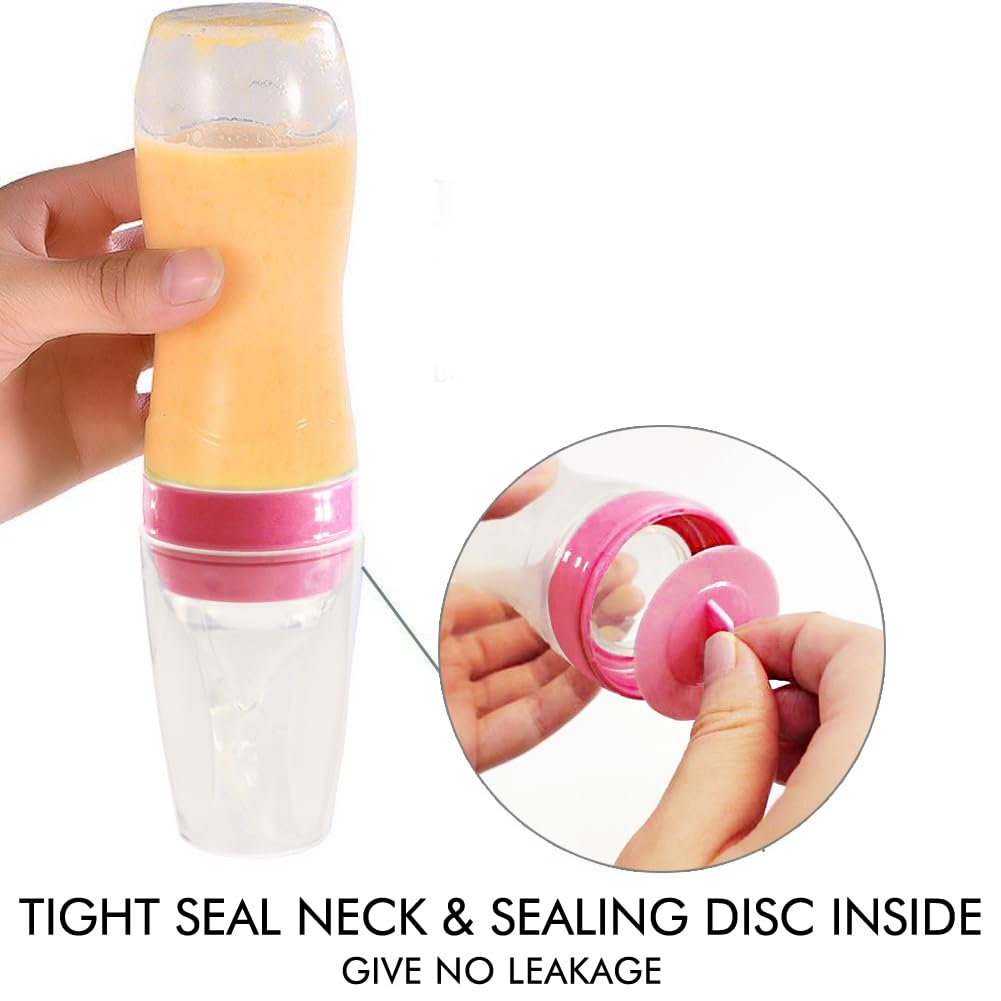 Matyz food-grade silicone spoon and bottle safe for storing baby food.