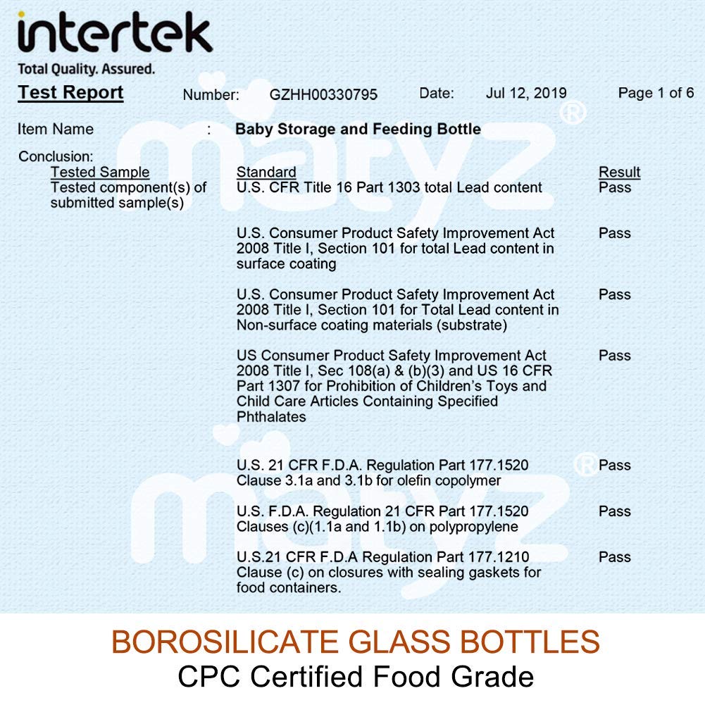 Matyz leak-proof lid and seal on the glass bottle for travel.