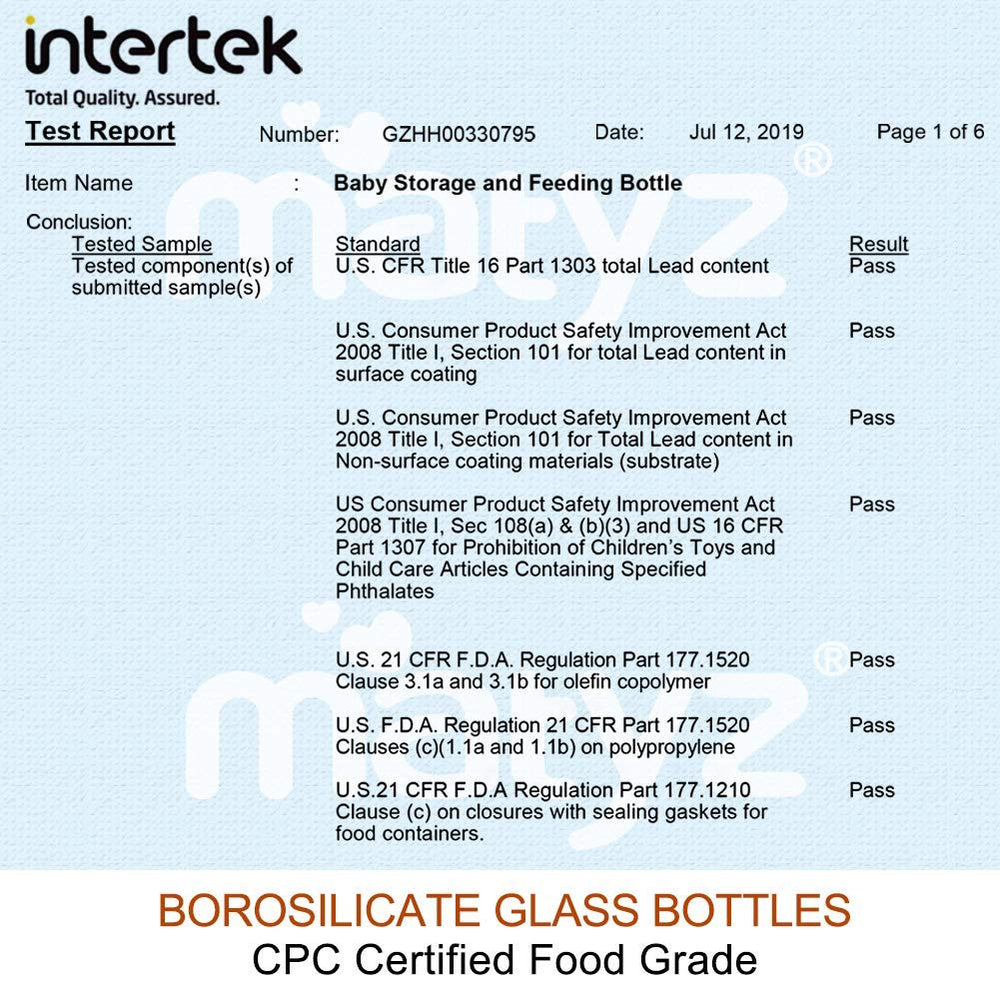 Matyz leak-proof lid and seal on the glass bottle for travel.