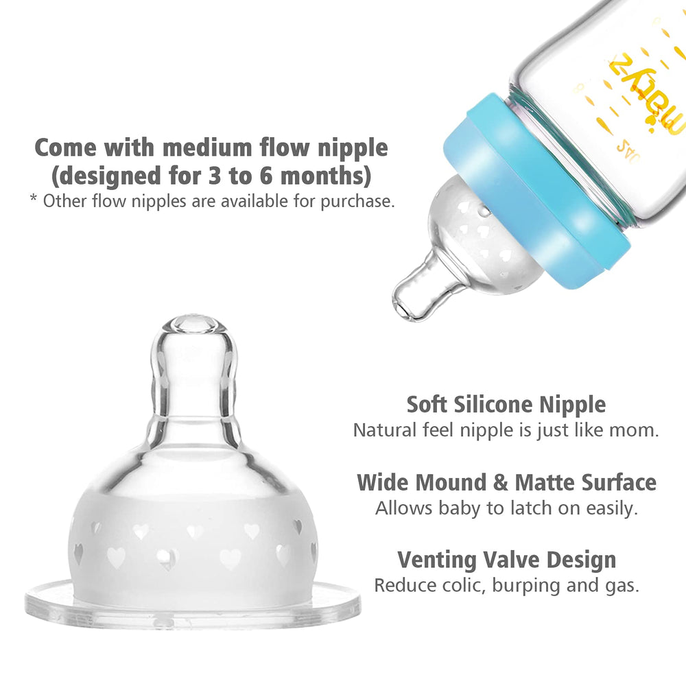 Matyz slim, light bottle, easy to hold during feeds.