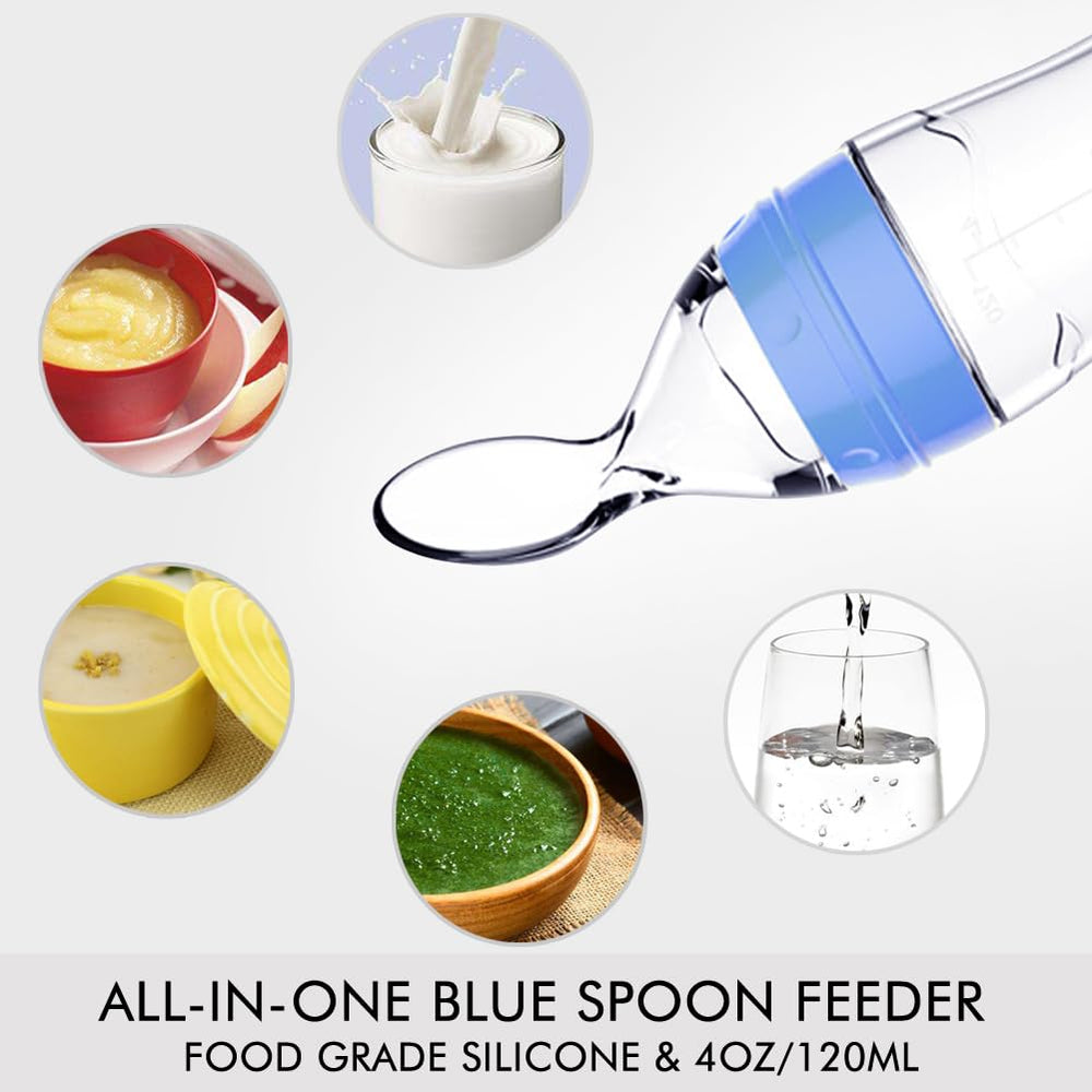Matyz soft silicone spoon providing teething relief during feeding.