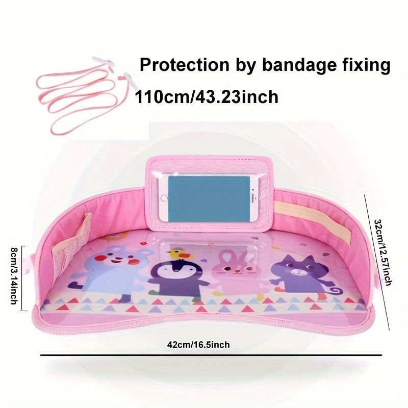 Mautopily Kids Travel Tray no-drop tablet holder keeps devices steady on bumpy roads.