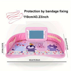 Mautopily Kids Travel Tray no-drop tablet holder keeps devices steady on bumpy roads.