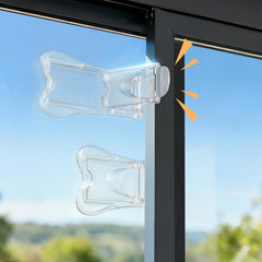 Maveek easy peel-and-stick installation for clear sliding door lock saves time.