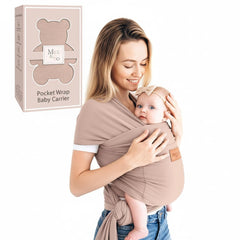 Max&So Baby Wrap Carrier close-up shows soft cotton-spandex fabric with stretch and breathability.