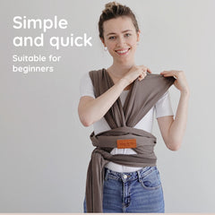 Max&So Baby Wrap Carrier front pocket detail for convenient on-the-go storage