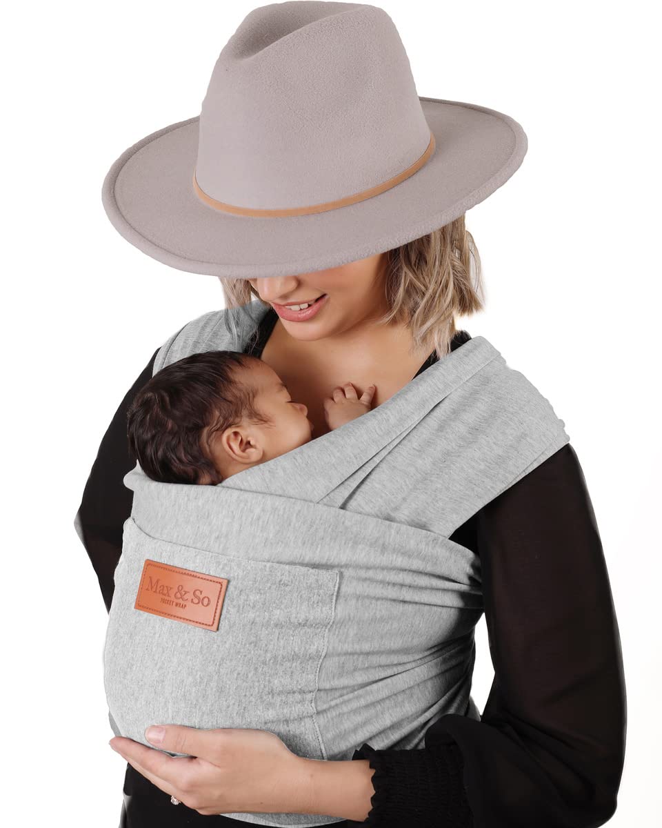 Max&So baby wrap grey color highlights versatile all-season comfort.