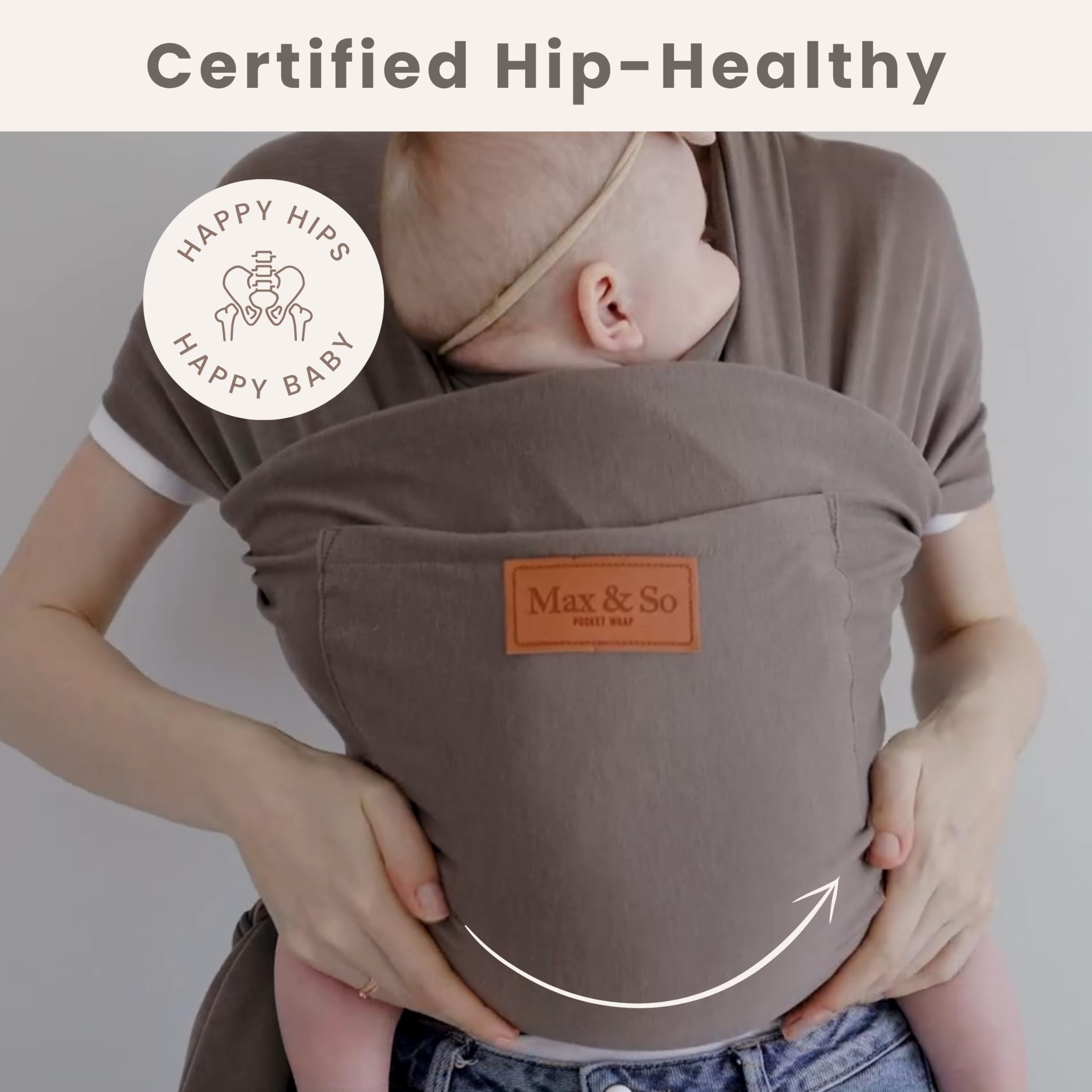 Max&So Baby Wrap Carrier compact travel pouch for easy packing