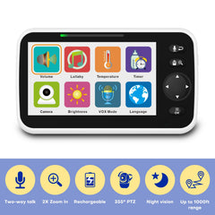 Night vision view from Maxi Cosi monitor for clear baby visibility.