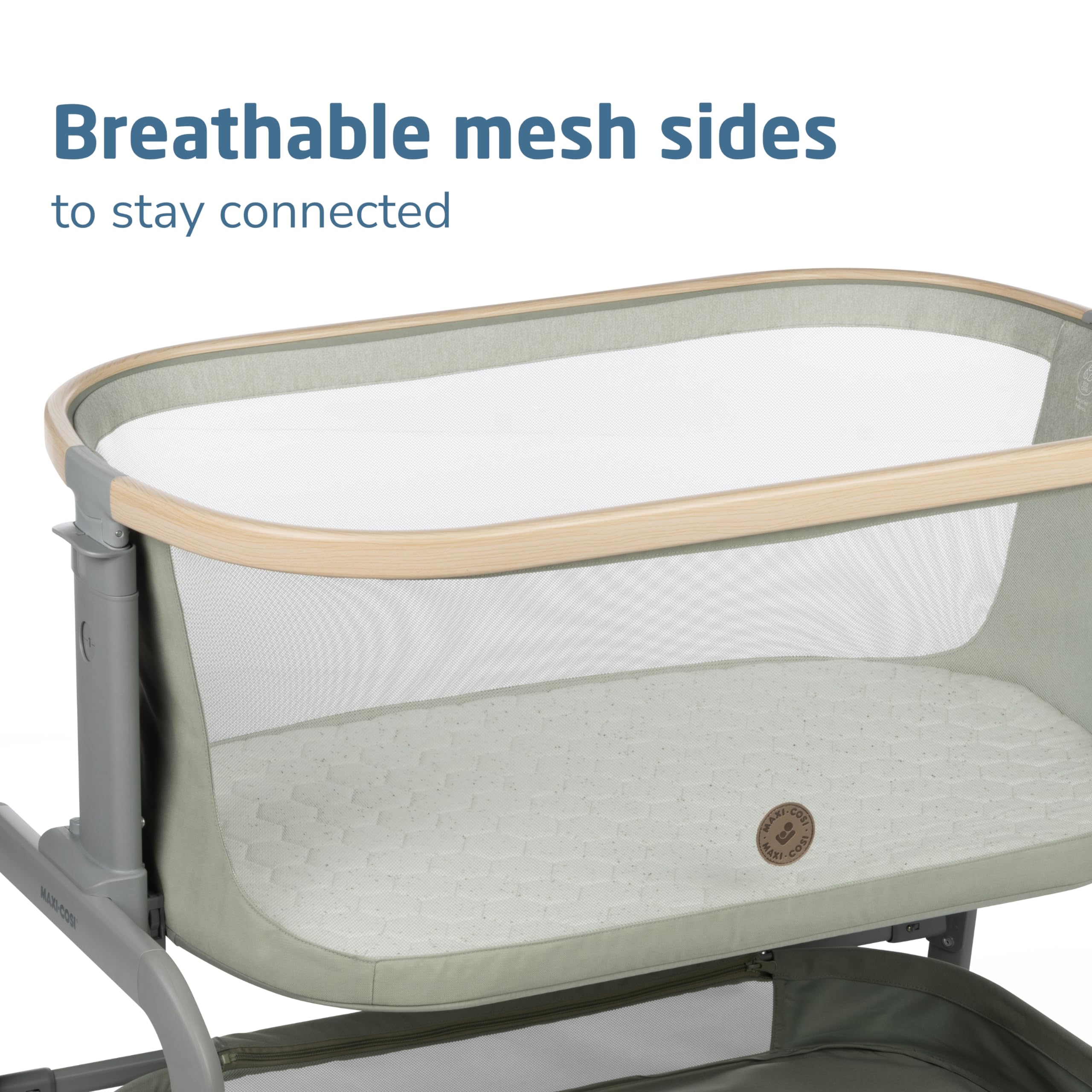 Maxi-Cosi Iora bassinet storage basket keeping essentials within reach