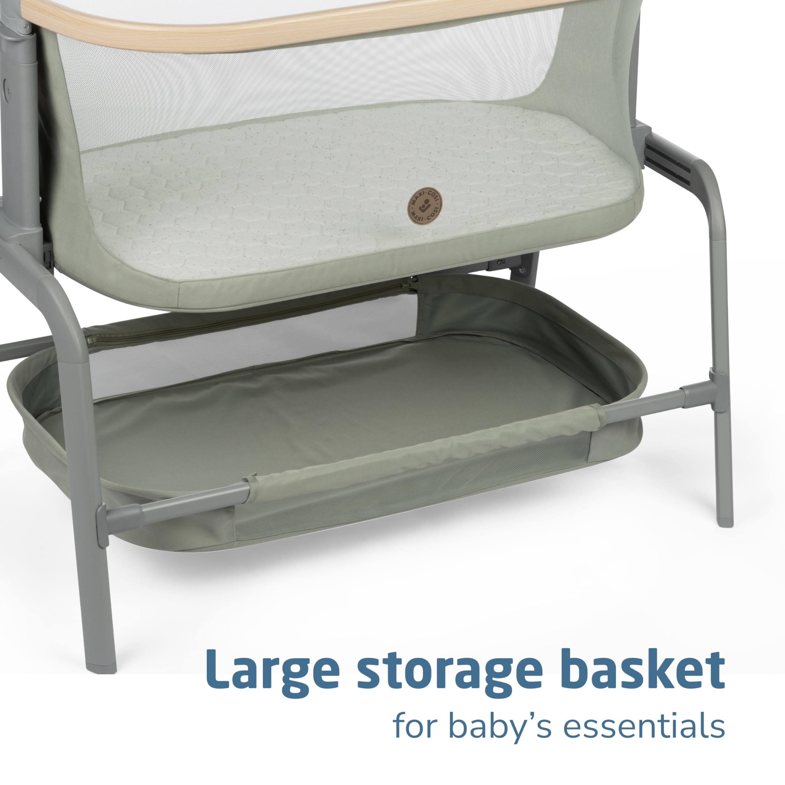 Maxi-Cosi Iora bassinet ready to travel in a compact bag