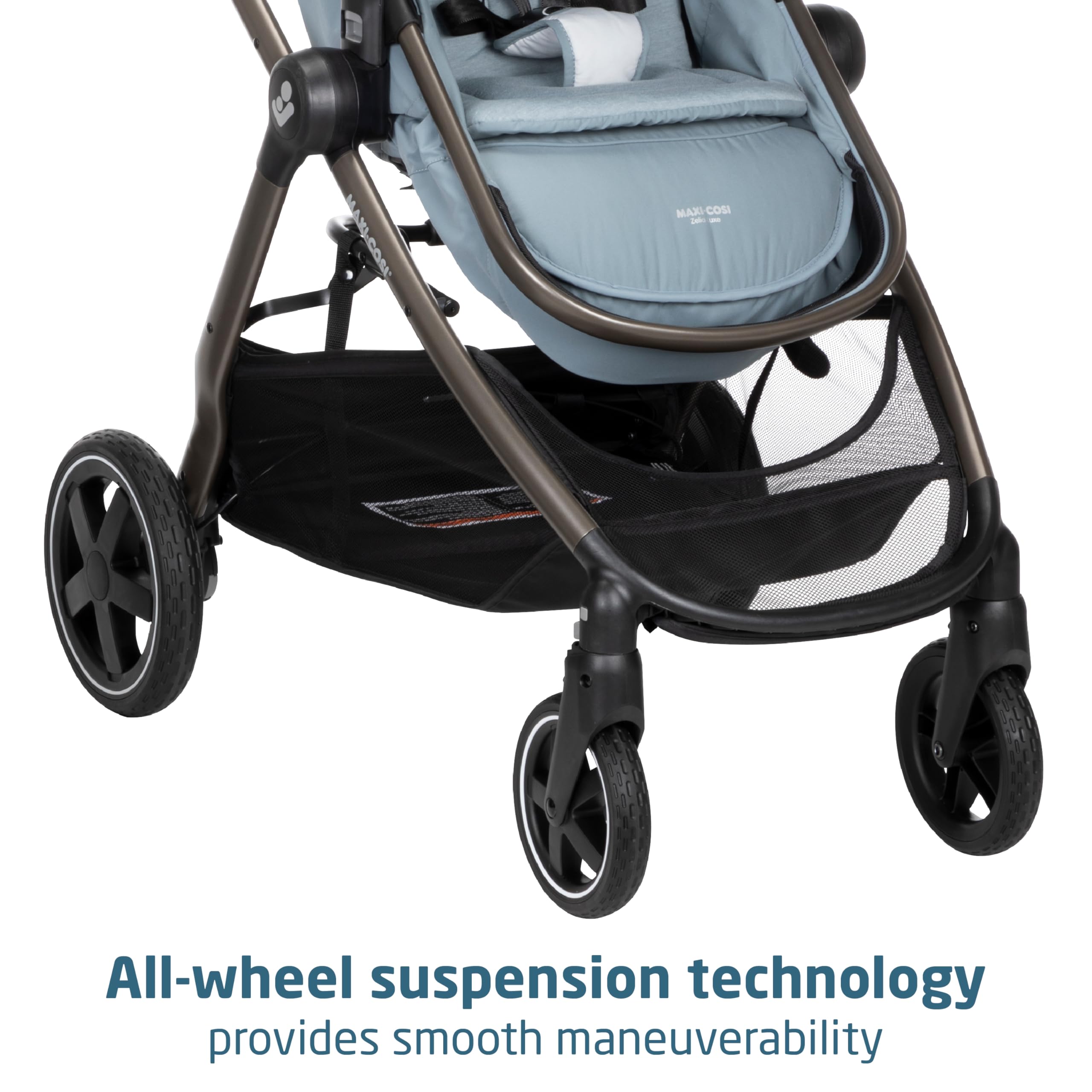 Self-standing, compact folding stroller ideal for travel and storage.