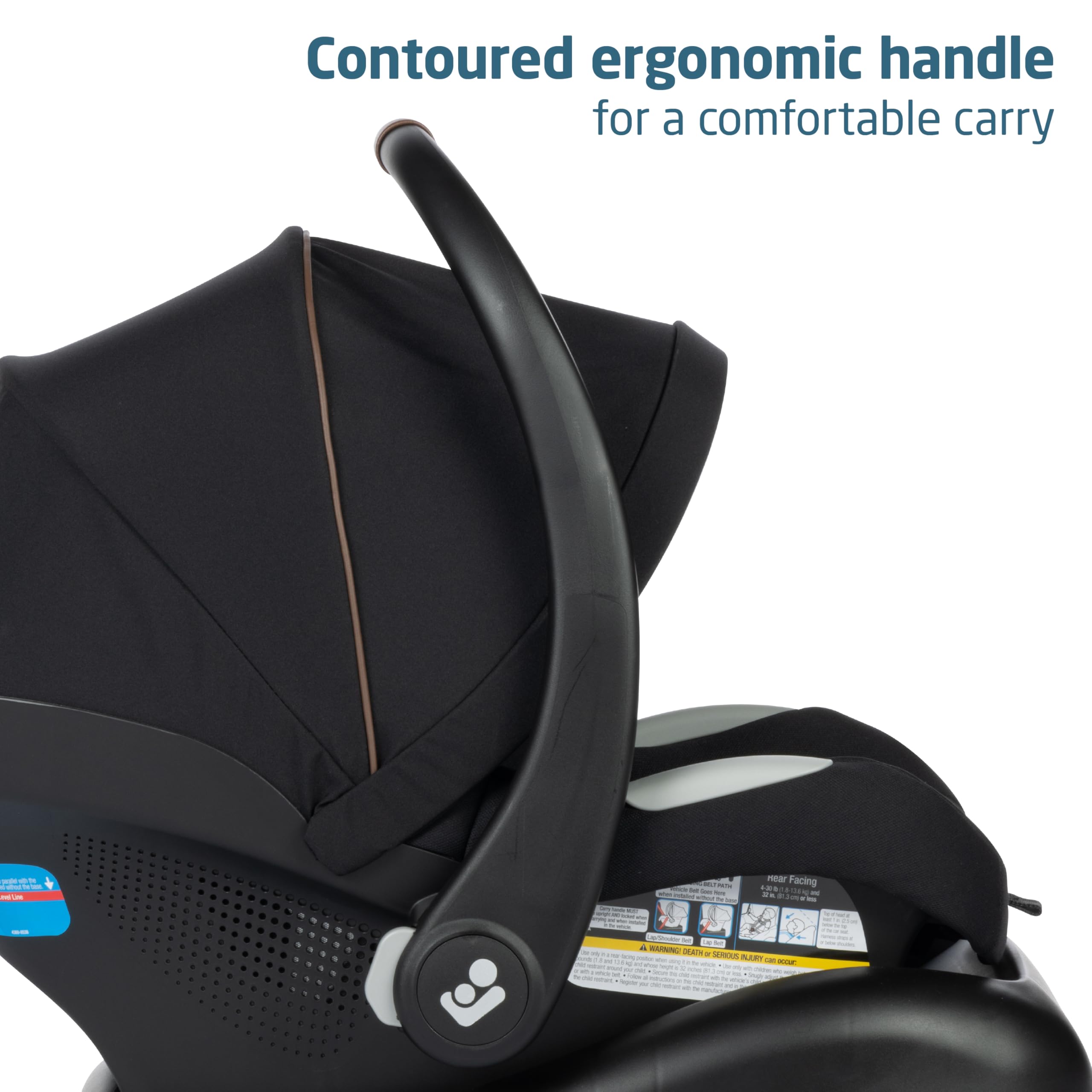 Maxi-Cosi Zelia Luxe swing-aside bumper bar eases entry.