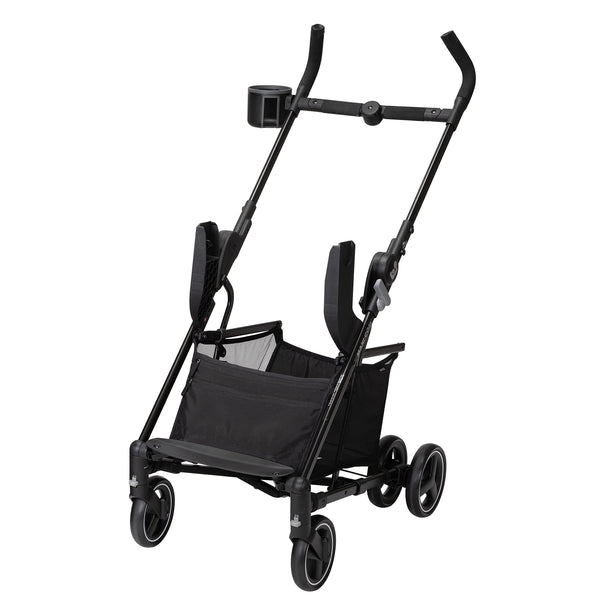 Maxi-Cosi Maxi-Taxi XT fold-compact demonstrates easy storage for tight spaces