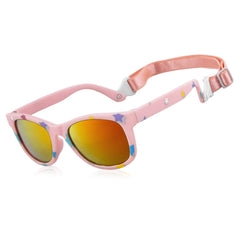 MAXJULI baby sunglasses with adjustable strap for a secure fit during outdoor play