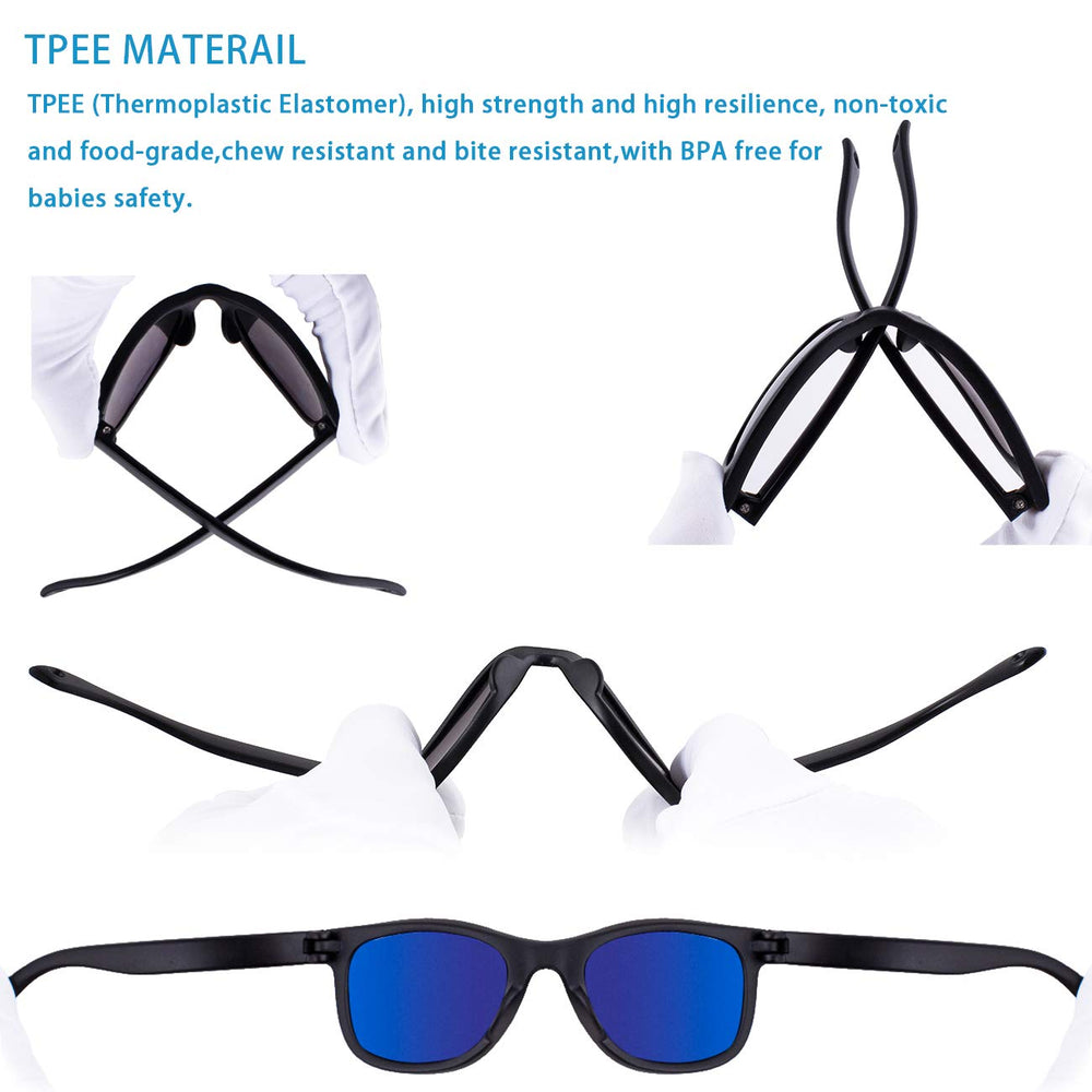 MAXJULI BPA-free sunglasses use safe TPEE material.