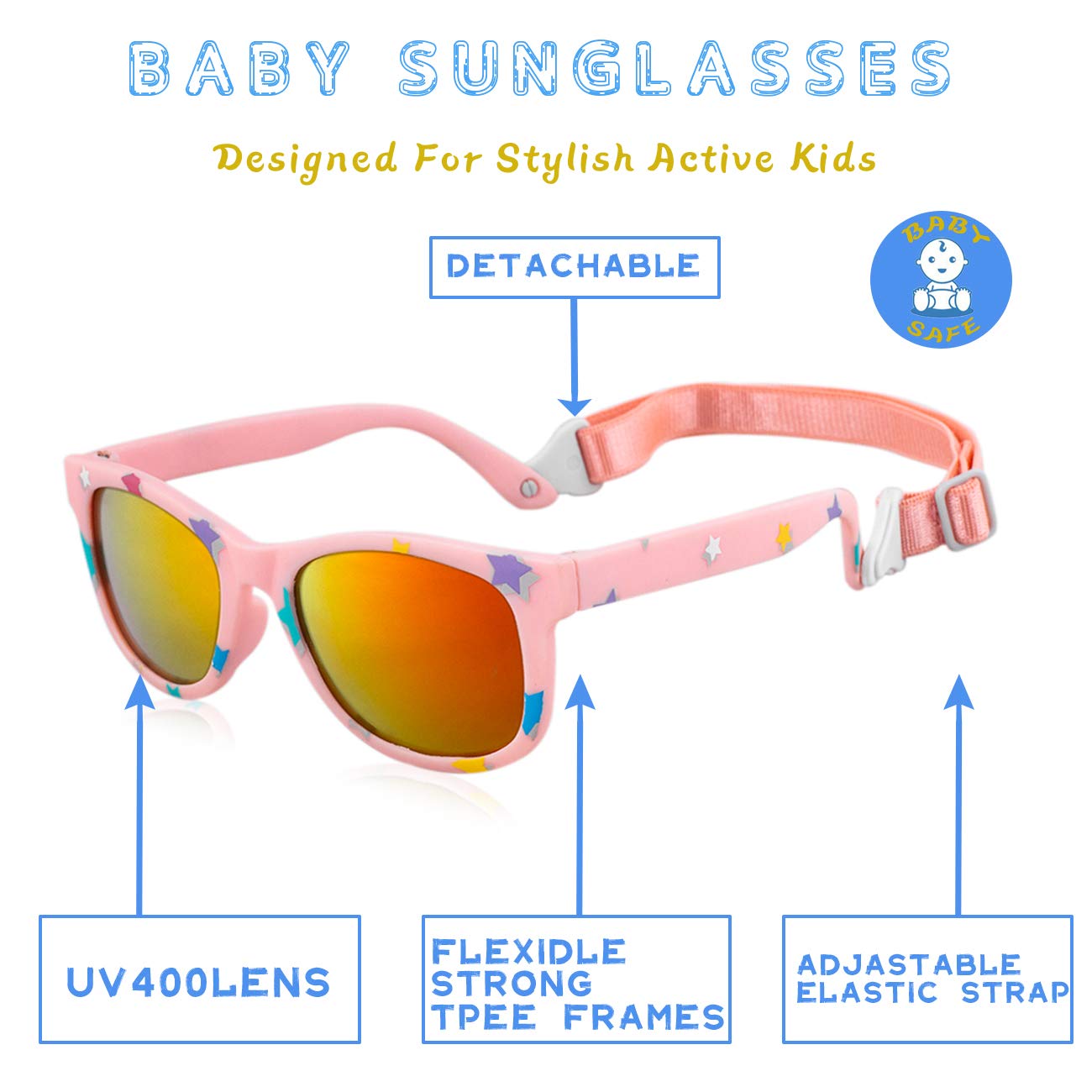 MAXJULI infant frames with 12mm bridge for comfortable wear
