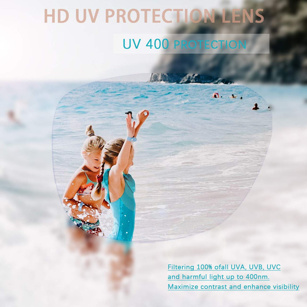 MAXJULI sunglasses provide UVA/UVB protection up to 400 nm.