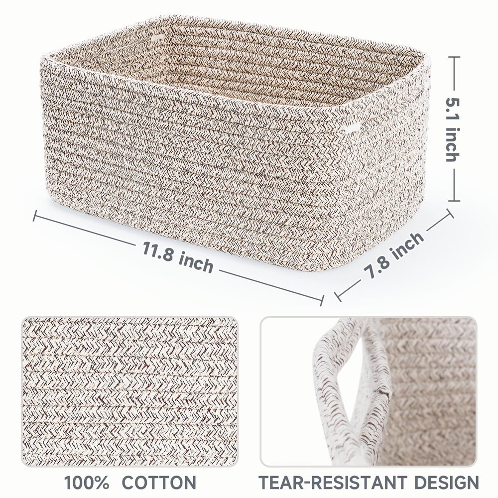 Maxuni storage baskets with reinforced handles for easy gift and home storage.