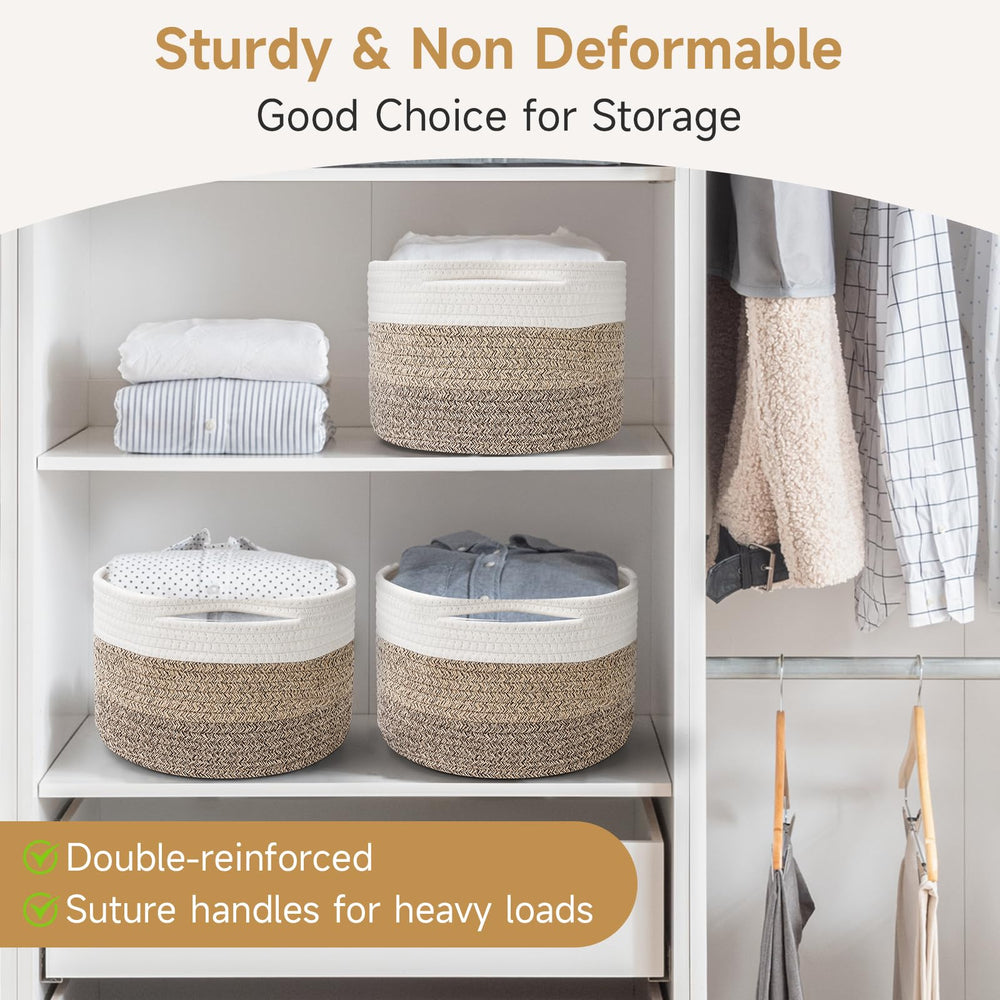 Maxuni baby toy storage basket on a nursery shelf