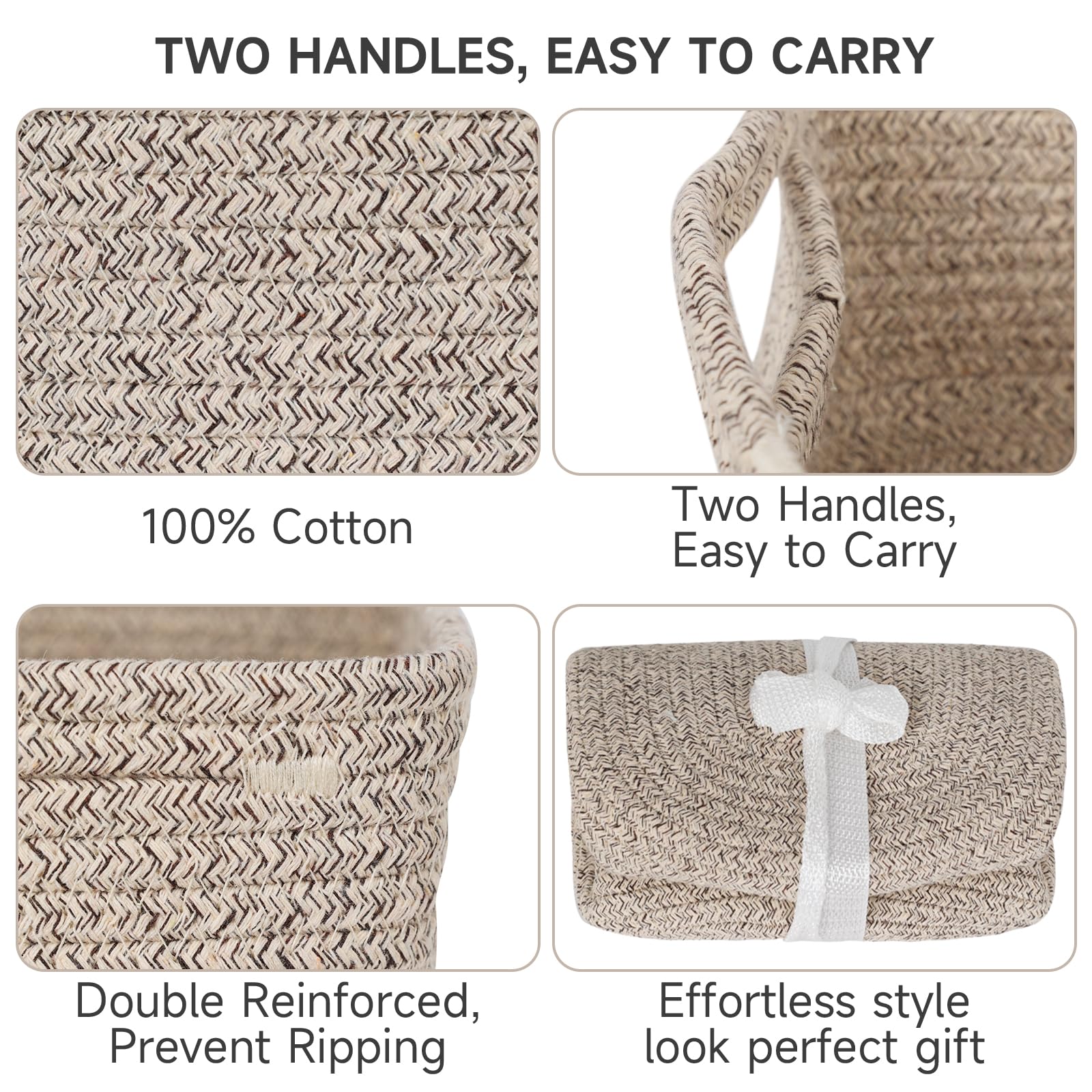 Maxuni baskets in mixed brown add warmth to any closet or shelf.