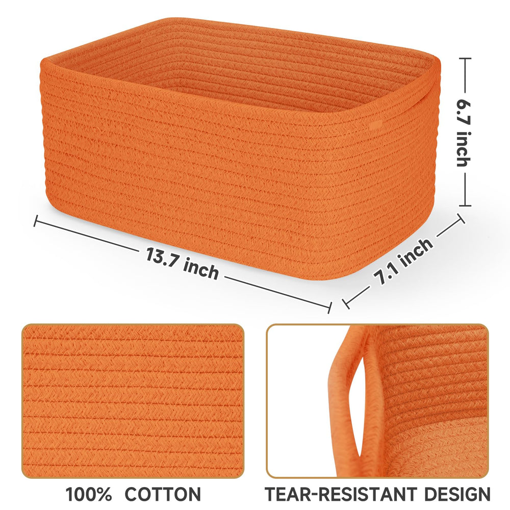 Maxuni cube storage basket with handles ready to pull from shelf