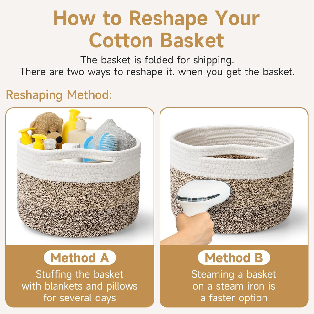 Maxuni basket demonstrates easy shaping after unpacking