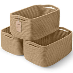 Maxuni nursery-soft-rope basket for safe toy storage