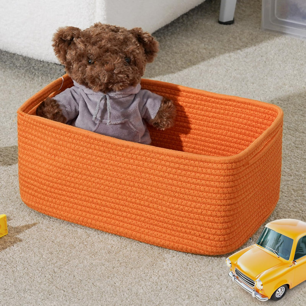 Maxuni nursery storage basket filled with toys and essentials.