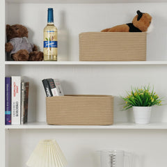 Maxuni basket with reinforced hidden handles enabling easy carrying.